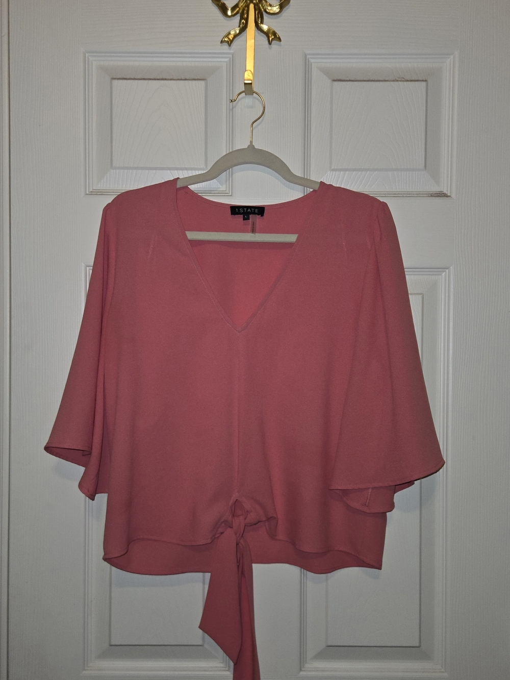 1. State Rose V-Neck Tie-Front Blouse